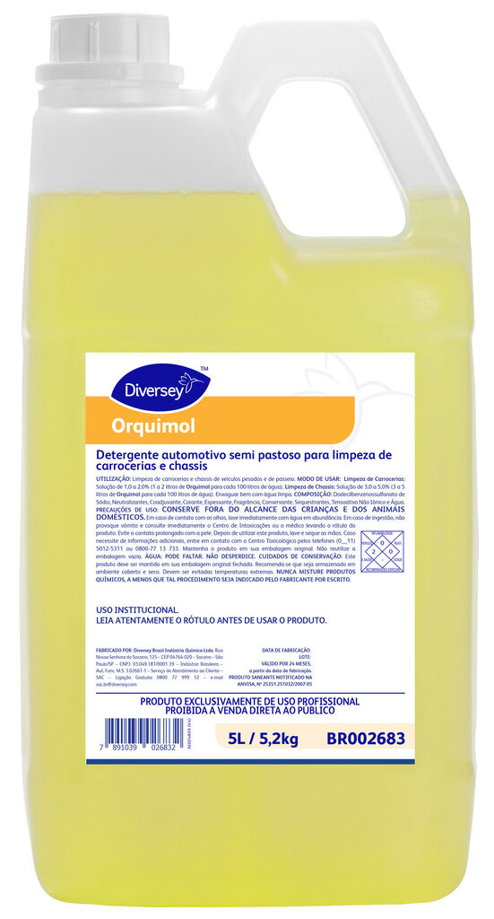 ORQUIMOL 4x5L - DETERGENTE DE USO GERAL